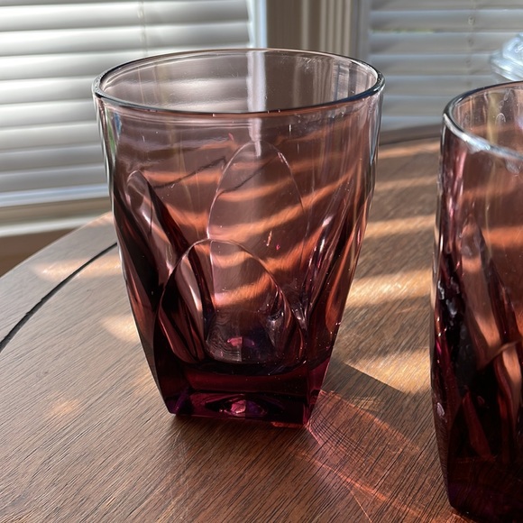 Vintage Amethyst Purple Glass Juice Glasses (Set of 2) - Picture 2 of 4